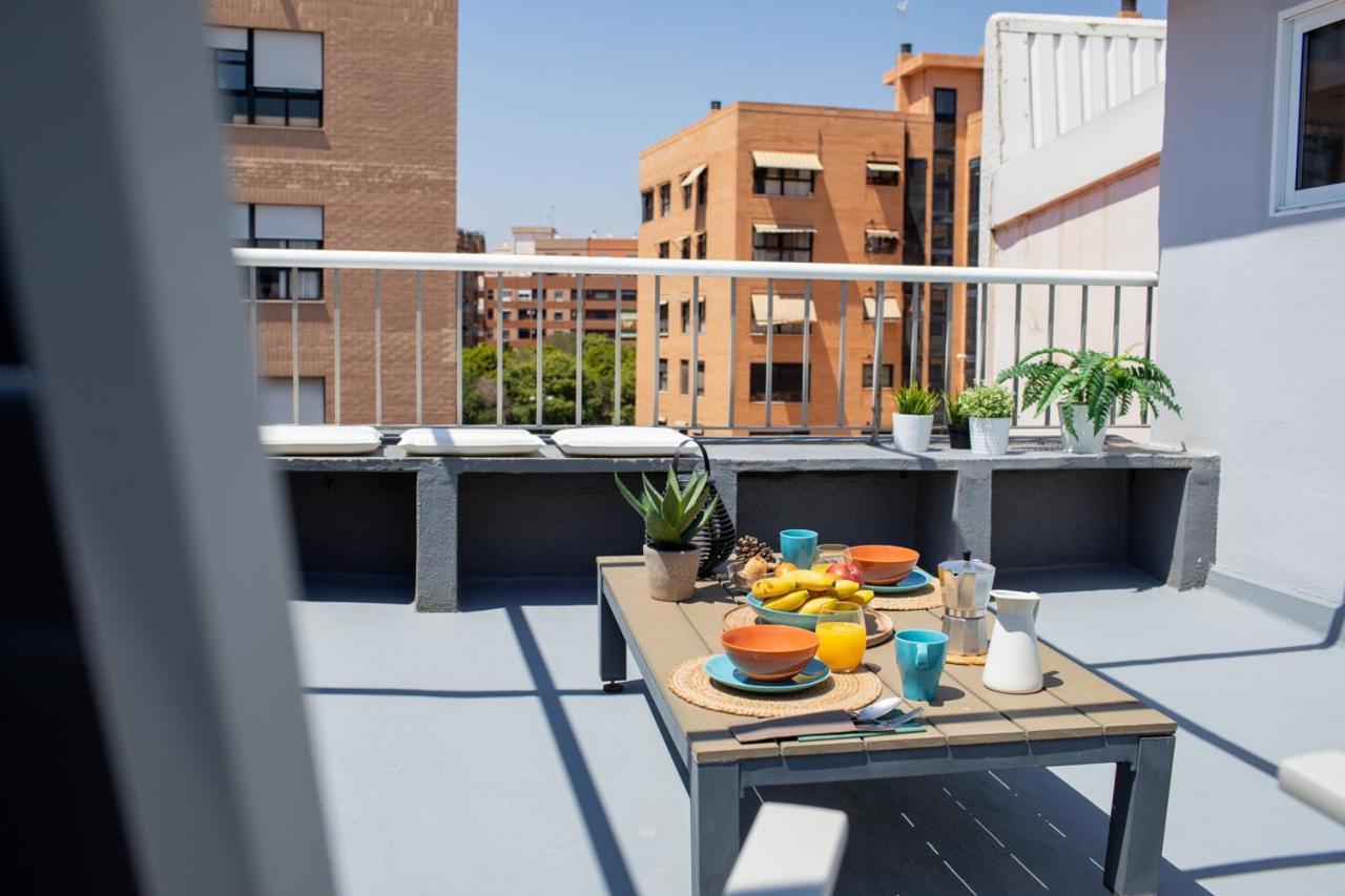 Florit Flats - Cabanyal 3 Bedroom Wifi Ac Terrace Beach Penthouse Valencia Kültér fotó